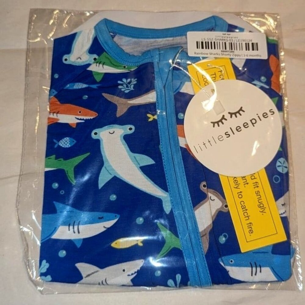 Little Sleepies Rad Reef Shorty Romper 3-6M NIB